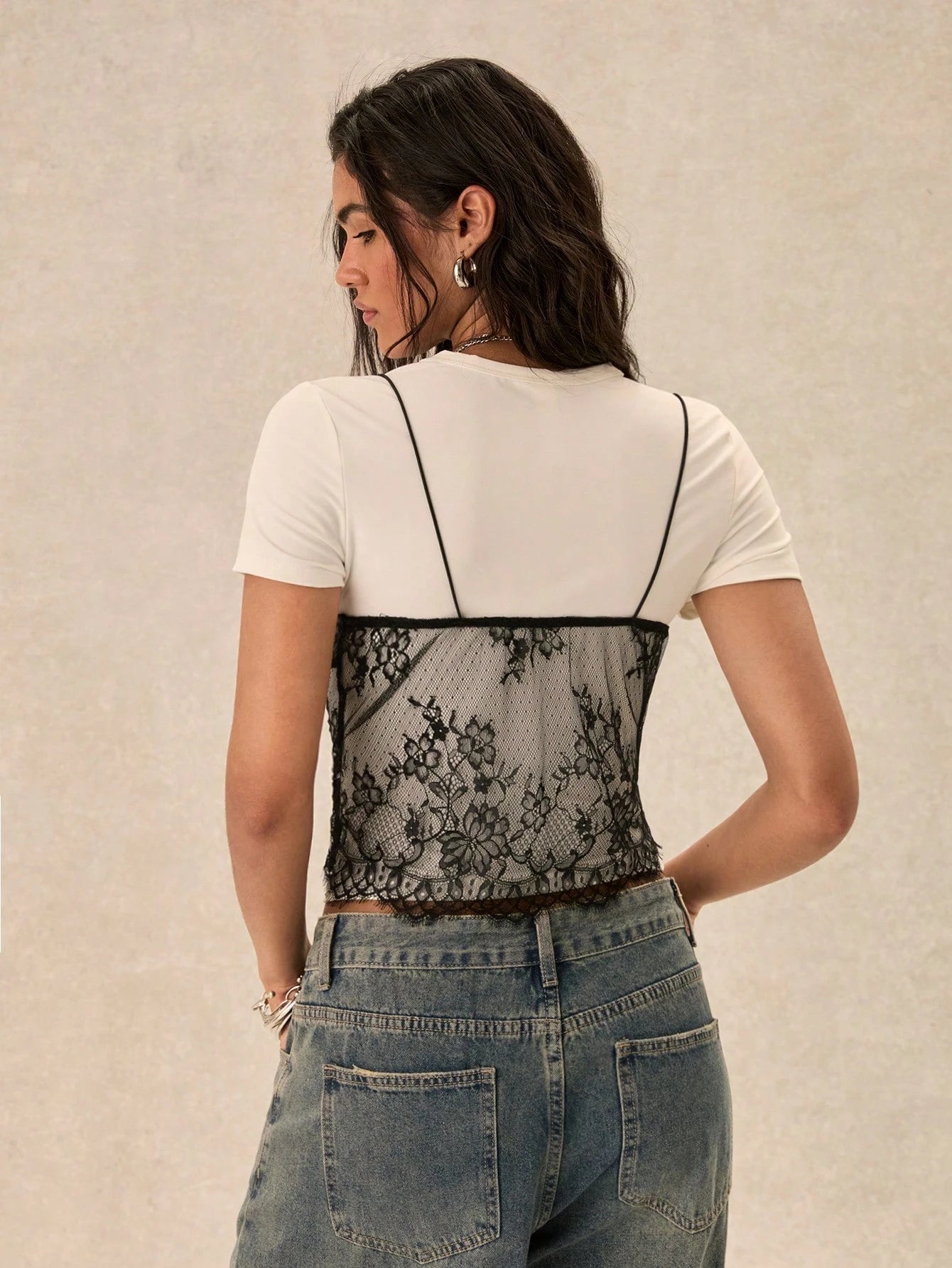 Blusa de encaje