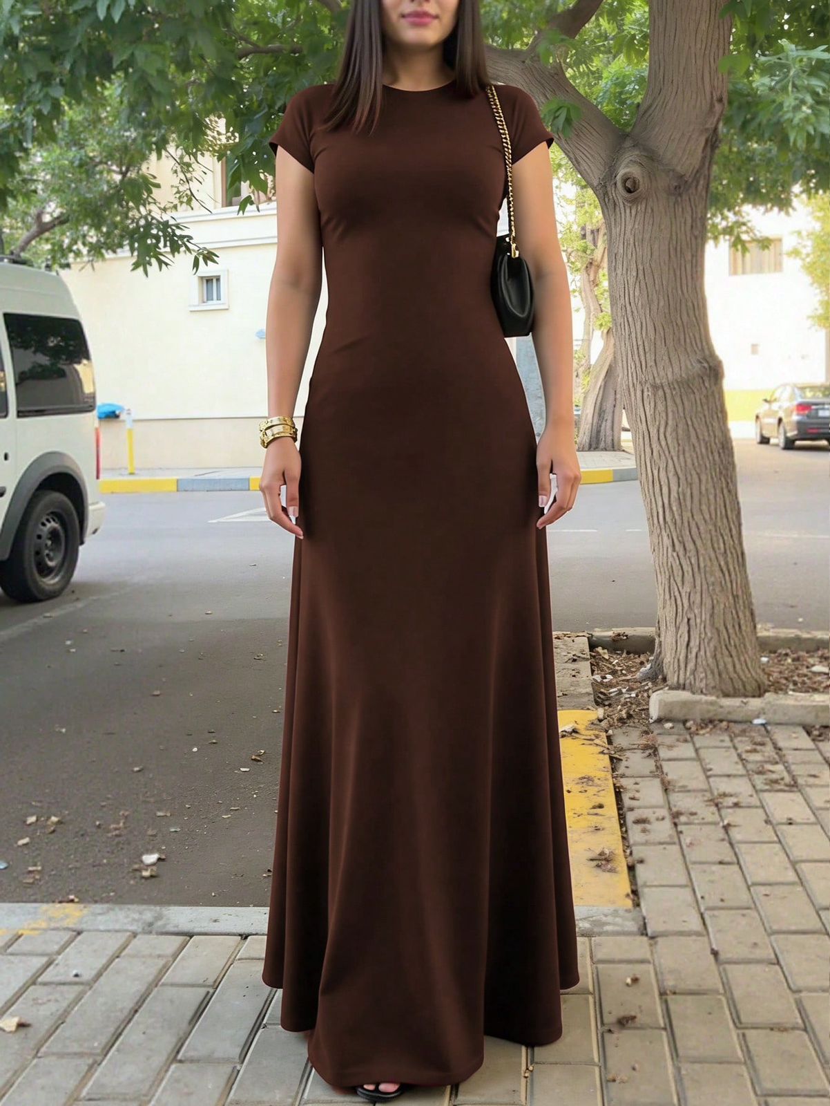 Vestido marrón