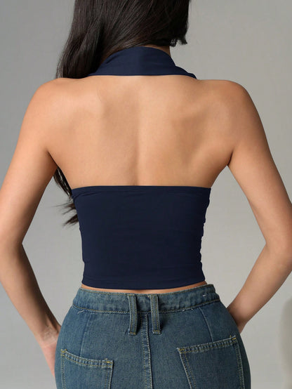 Top azul