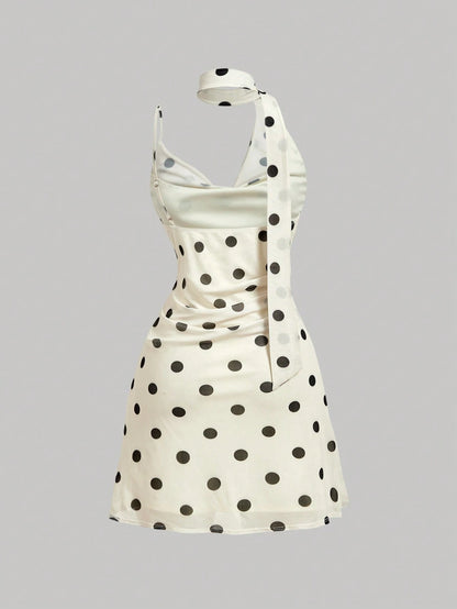 Vestido mini lunares
