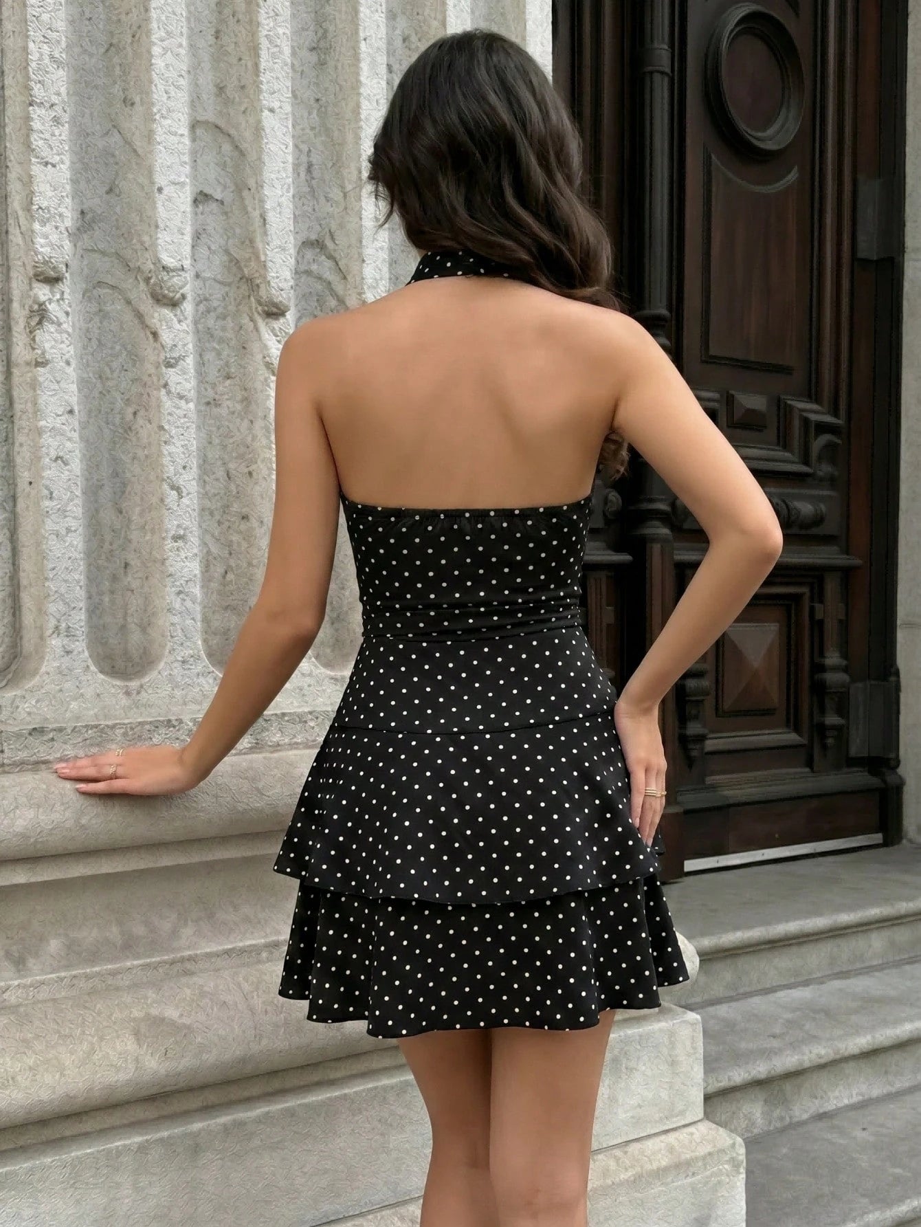 Vestido mini lunares