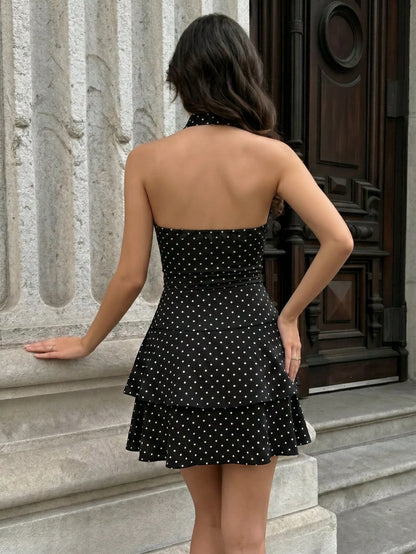 Vestido mini lunares