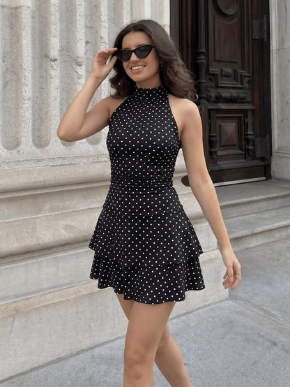 Vestido mini lunares