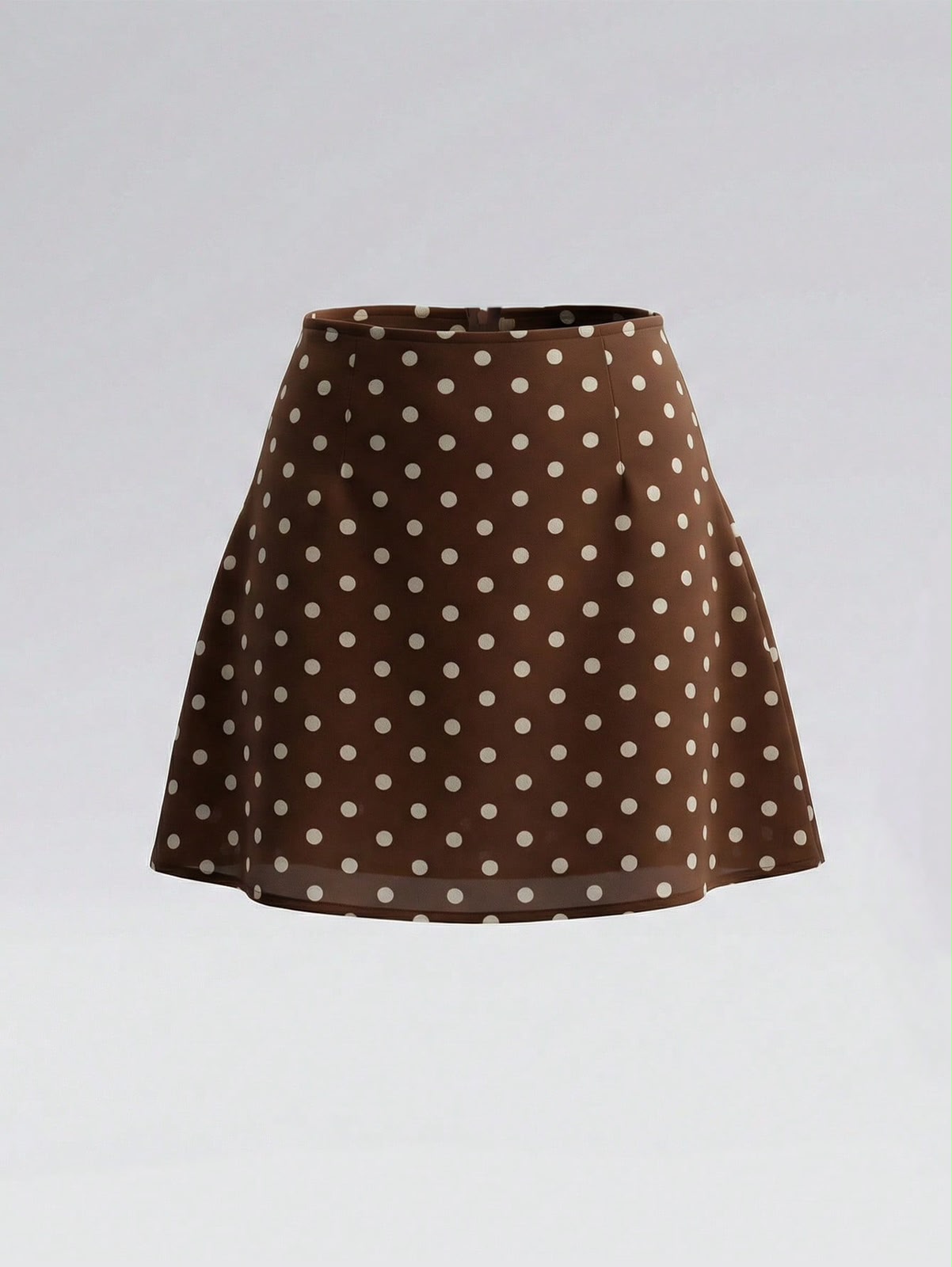 Falda lunares marrón